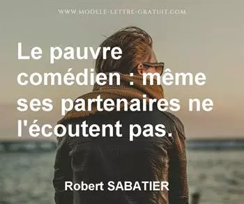 Citation de Robert SABATIER