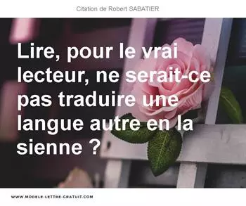 Citations Robert SABATIER