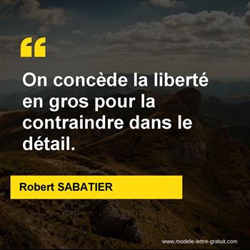 Citation de Robert SABATIER