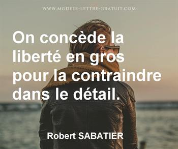 Citation de Robert SABATIER