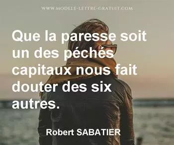 Citation de Robert SABATIER