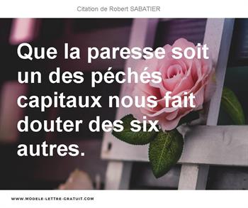 Citations Robert SABATIER