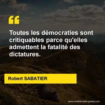 Citation Robert SABATIER