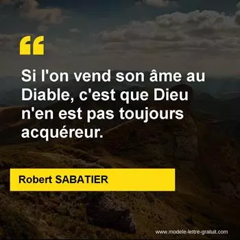 Citation Robert SABATIER