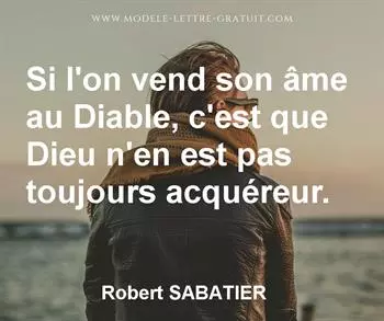 Citation de Robert SABATIER