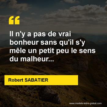 Citation de Robert SABATIER