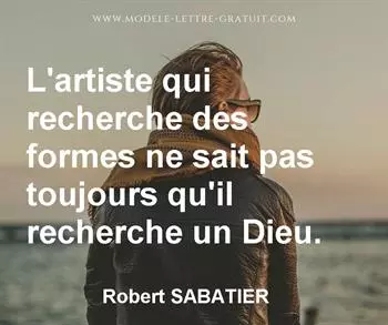 Citation de Robert SABATIER