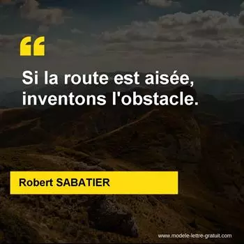 Citation Robert SABATIER
