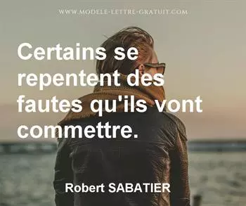 Citation de Robert SABATIER