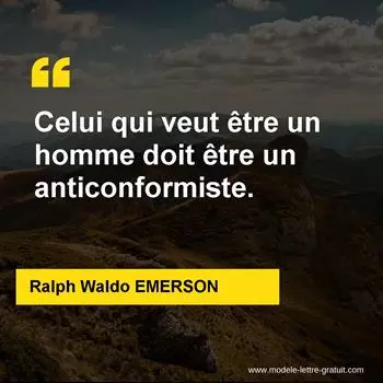 Citation Ralph Waldo EMERSON