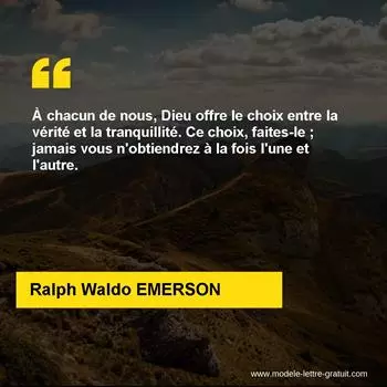 Citation Ralph Waldo EMERSON