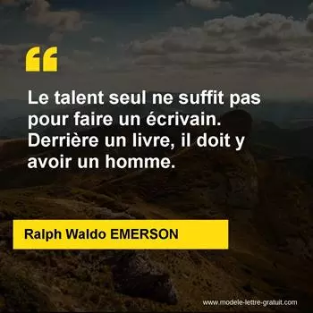 Citation Ralph Waldo EMERSON