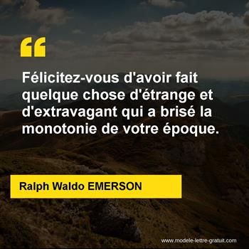 Citation de Ralph Waldo EMERSON