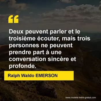 Citation Ralph Waldo EMERSON