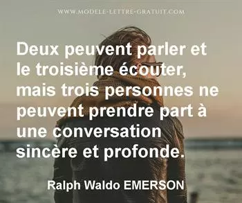 Citation de Ralph Waldo EMERSON