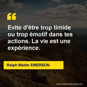 Citation Ralph Waldo EMERSON