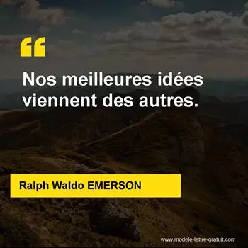 Citation Ralph Waldo EMERSON