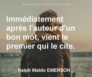 Citation de Ralph Waldo EMERSON