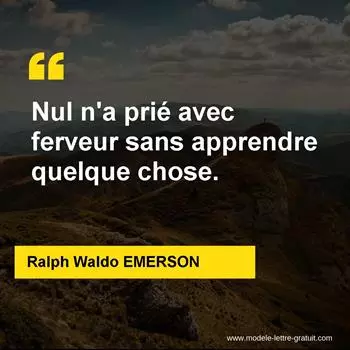 Citation Ralph Waldo EMERSON