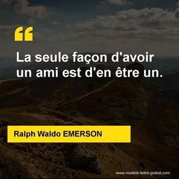 Citation Ralph Waldo EMERSON