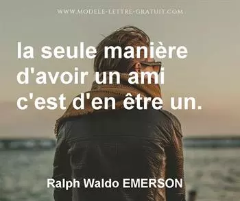 Citation de Ralph Waldo EMERSON