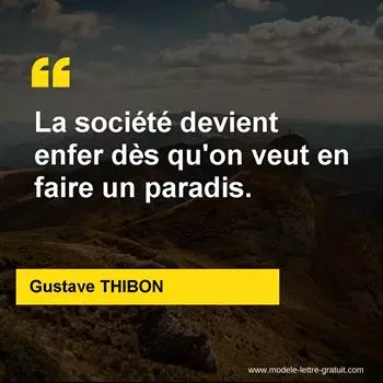 Citation Gustave THIBON