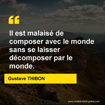 Citation de Gustave THIBON