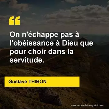 Citation Gustave THIBON
