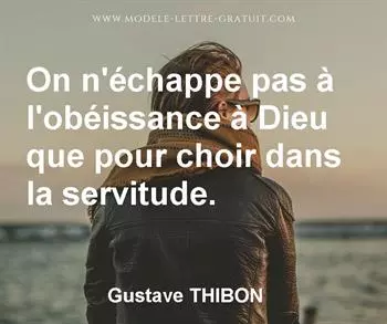 Citation de Gustave THIBON