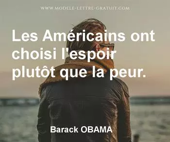 Citation de Barack OBAMA