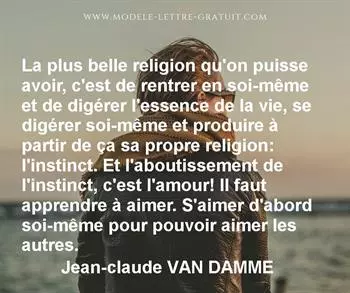 Citation de Jean-claude VAN DAMME