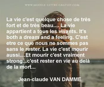 Citation de Jean-claude VAN DAMME