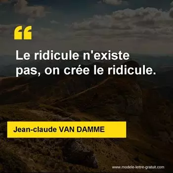 Citation Jean-claude VAN DAMME