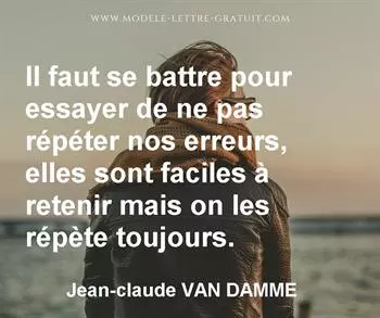 Citation de Jean-claude VAN DAMME