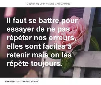Citations Jean-claude VAN DAMME