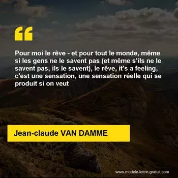 Citation Jean-claude VAN DAMME
