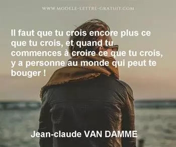 Citation de Jean-claude VAN DAMME
