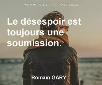 Citation de Romain GARY
