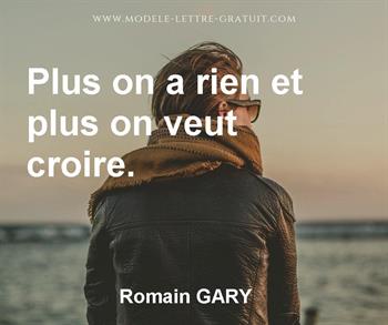 Citation de Romain GARY