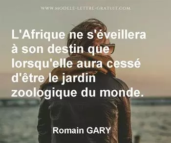 Citation de Romain GARY