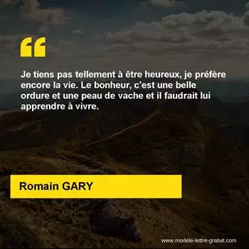 Citation Romain GARY
