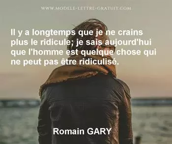 Citation de Romain GARY