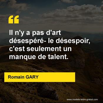 Citation de Romain GARY