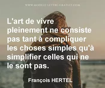 Citation de François HERTEL