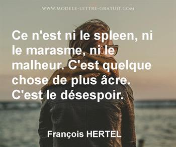 Citation de François HERTEL