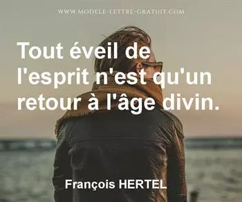 Citation de François HERTEL