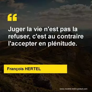 Citation François HERTEL