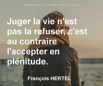 Citation de François HERTEL
