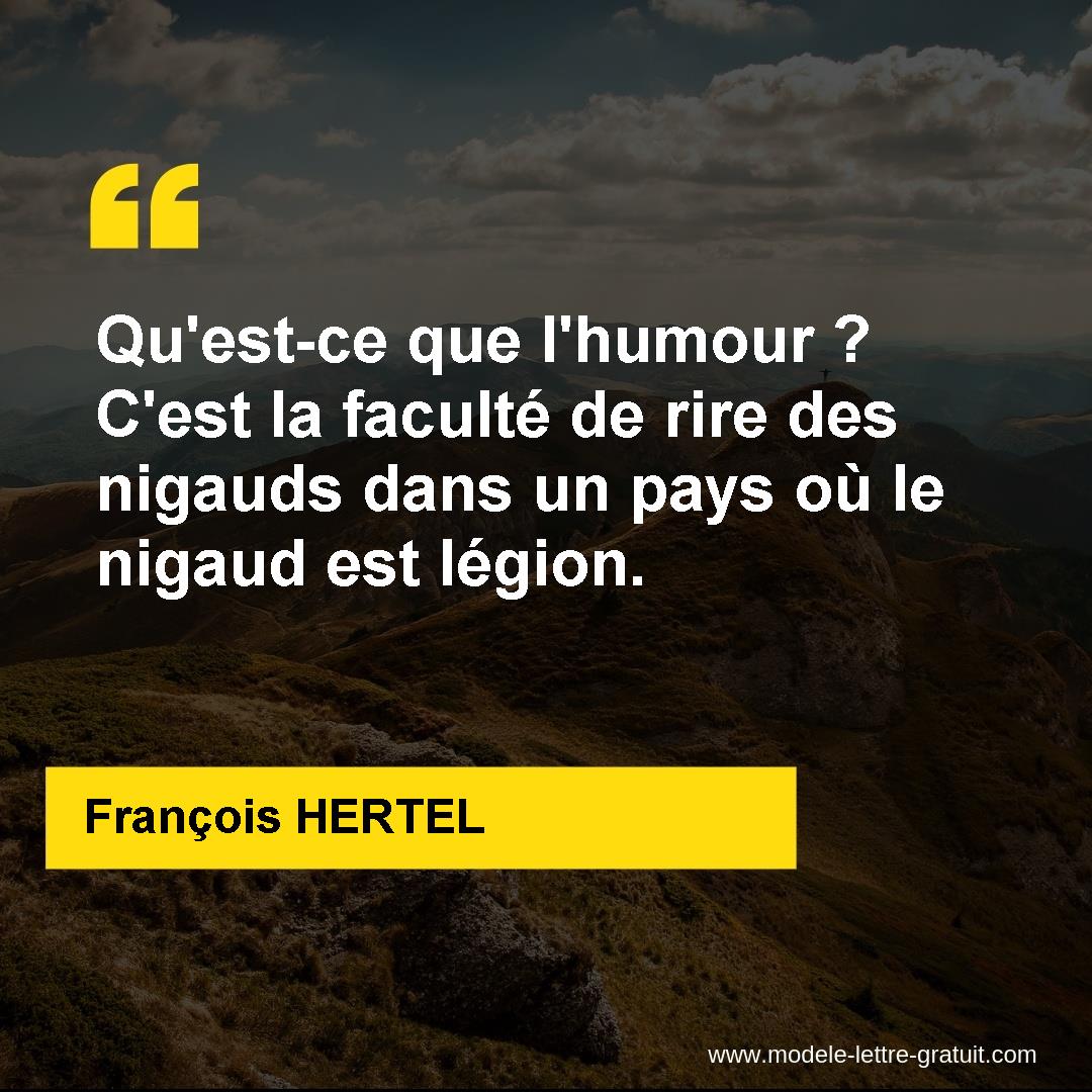 Qu Est Ce Que L Humour C Est La Faculte De Rire Des Nigauds Francois Hertel