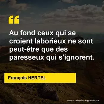 Citation François HERTEL